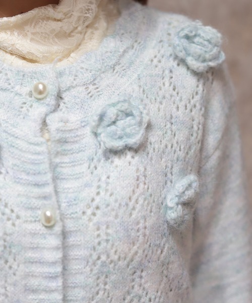 axes femme（アクシーズファム）の「モチーフ付ニットカーディガン（カーディガン/ボレロ・レディース・ブルー/ベージュ・FREE）」の8枚目の写真