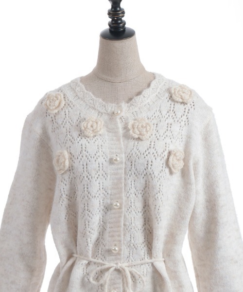 axes femme（アクシーズファム）の「モチーフ付ニットカーディガン（カーディガン/ボレロ・レディース・ブルー/ベージュ・FREE）」の14枚目の写真