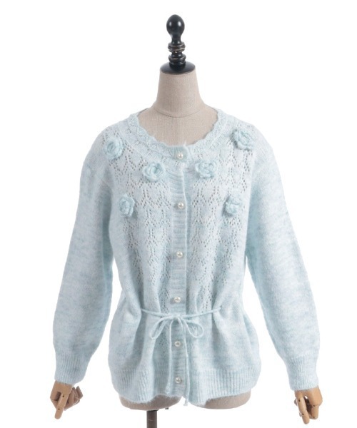 axes femme（アクシーズファム）の「モチーフ付ニットカーディガン（カーディガン/ボレロ・レディース・ブルー/ベージュ・FREE）」の19枚目の写真
