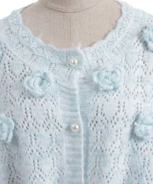 axes femme（アクシーズファム）の「モチーフ付ニットカーディガン（カーディガン/ボレロ・レディース・ブルー/ベージュ・FREE）」の22枚目の写真