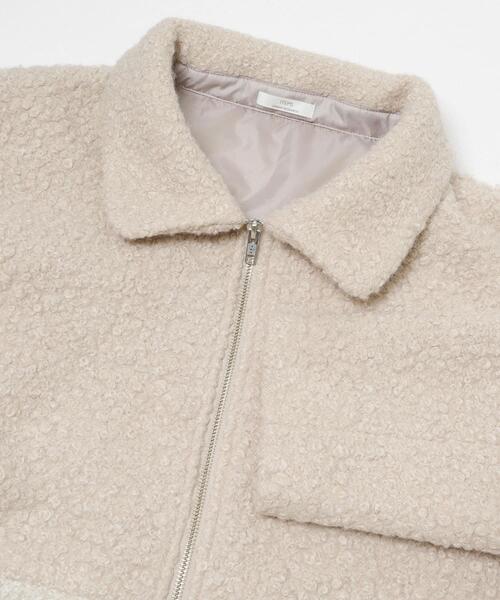 ITEMS URBANRESEARCH(アイテムズ アーバンリサーチ)の「ボア切替ジャケット(その他アウター・レディース・グレー/ライトベージュ・FREE)」の10枚目の写真