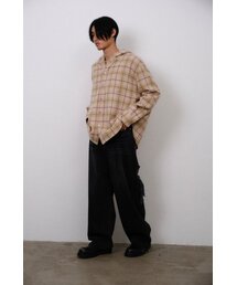 CRUSHAGAIN（クラッシュアゲイン）の「wool check hooded shirt（ニット/セーター）」