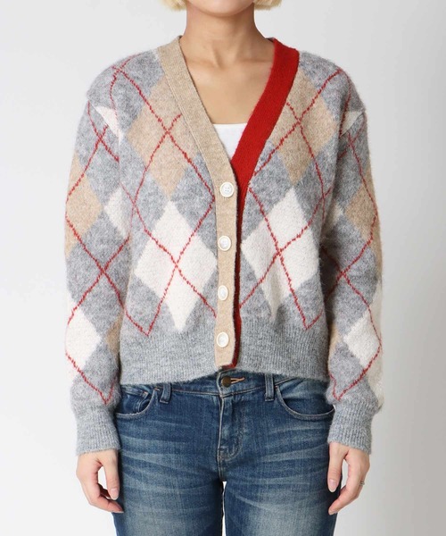 Cepica（セピカ）の「アーガイル柄カーディガン（カーディガン/ボレロ・レディース・グレー系その他/ベージュ系その他・FREE）」の14枚目の写真