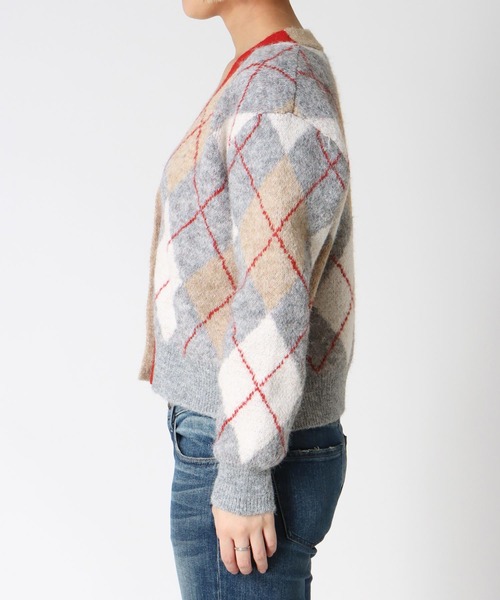 Cepica（セピカ）の「アーガイル柄カーディガン（カーディガン/ボレロ・レディース・グレー系その他/ベージュ系その他・FREE）」の16枚目の写真