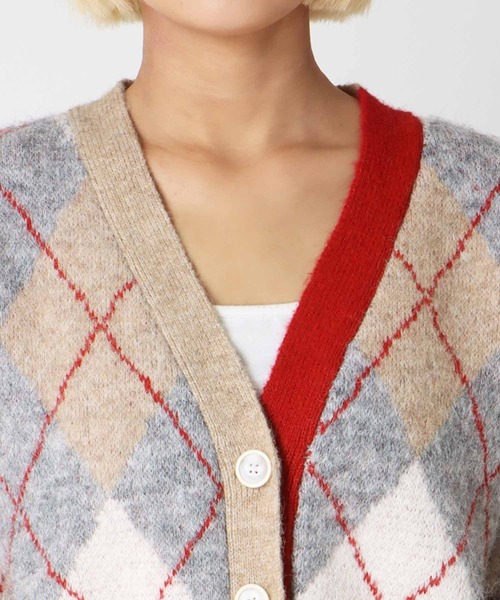 Cepica（セピカ）の「アーガイル柄カーディガン（カーディガン/ボレロ・レディース・グレー系その他/ベージュ系その他・FREE）」の19枚目の写真