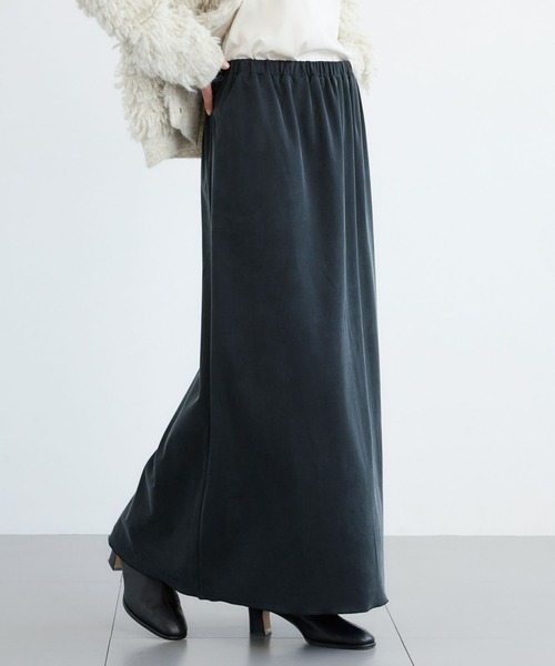 BARNYARDSTORM(バンヤードストーム)の「BARNYARDSTORM / フィブリルカットサテンスカート / マシンウォッシャブル【JAPAN FABRIC】(スカート・レディース・ブラック/グレー・S/M)」の6枚目の写真