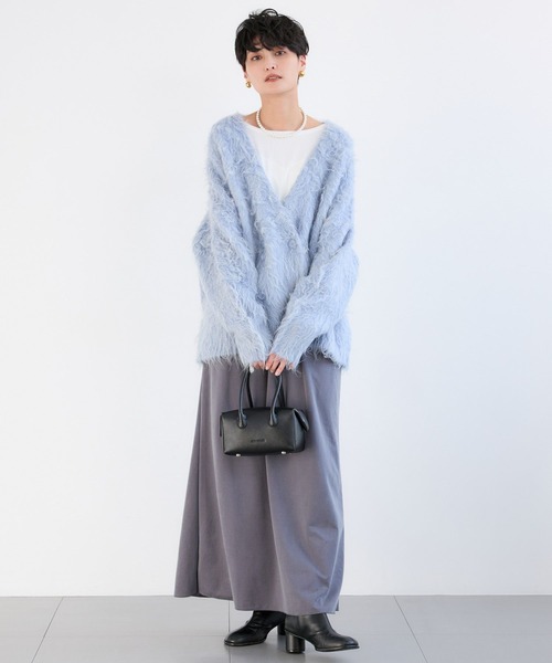 BARNYARDSTORM(バンヤードストーム)の「BARNYARDSTORM / フィブリルカットサテンスカート / マシンウォッシャブル【JAPAN FABRIC】(スカート・レディース・ブラック/グレー・S/M)」の4枚目の写真