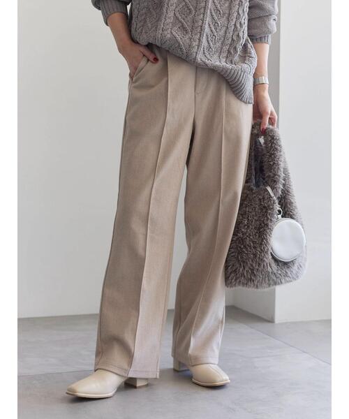 Samansa Mos2 blue(サマンサモスモスブルー)の「ヘリンボーンストレートパンツ(その他パンツ・レディース・ベージュ/ブラウン/グレー/チャコールグレー・F)」の5枚目の写真