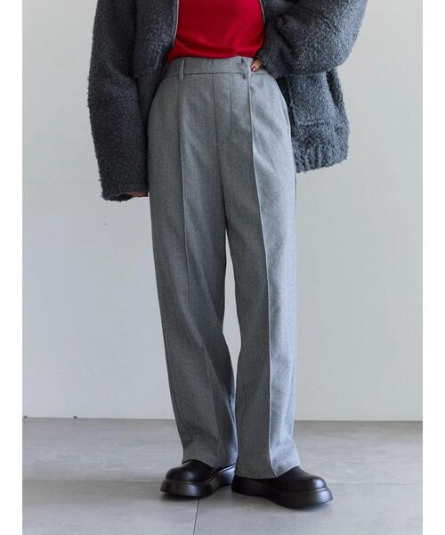 Samansa Mos2 blue(サマンサモスモスブルー)の「ヘリンボーンストレートパンツ(その他パンツ・レディース・ベージュ/ブラウン/グレー/チャコールグレー・F)」の6枚目の写真