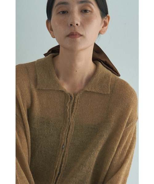 marjour（マージュール）の「SHEER SHIRT KNIT（ニット/セーター・レディース・チャコール/ベージュ・M）」の15枚目の写真