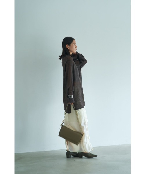 marjour（マージュール）の「SHEER SHIRT KNIT（ニット/セーター・レディース・チャコール/ベージュ・M）」の22枚目の写真