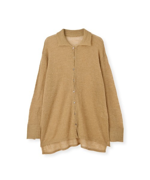 marjour（マージュール）の「SHEER SHIRT KNIT（ニット/セーター・レディース・チャコール/ベージュ・M）」の3枚目の写真