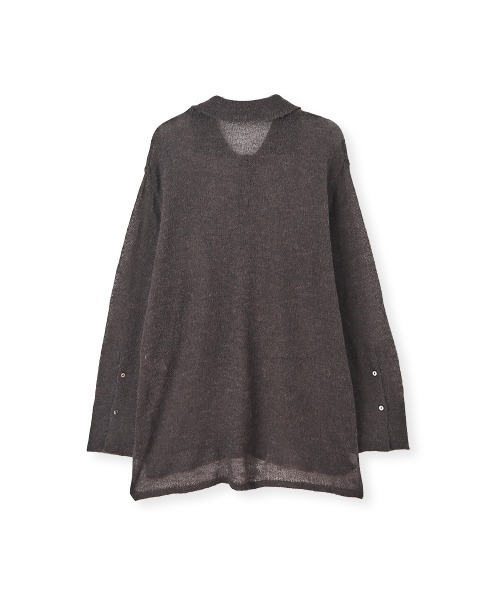 marjour（マージュール）の「SHEER SHIRT KNIT（ニット/セーター・レディース・チャコール/ベージュ・M）」の5枚目の写真