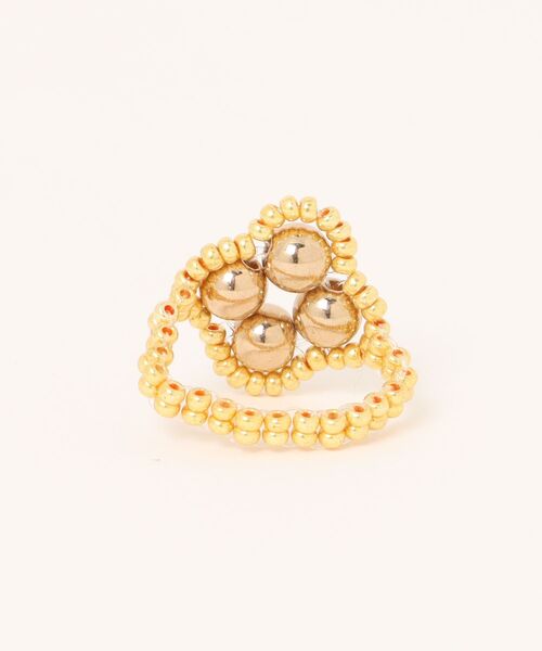 tone（トーン）の「【marumusubi】flower beadsring(MA)（リング・レディース・ゴールド・FREE）」の2枚目の写真