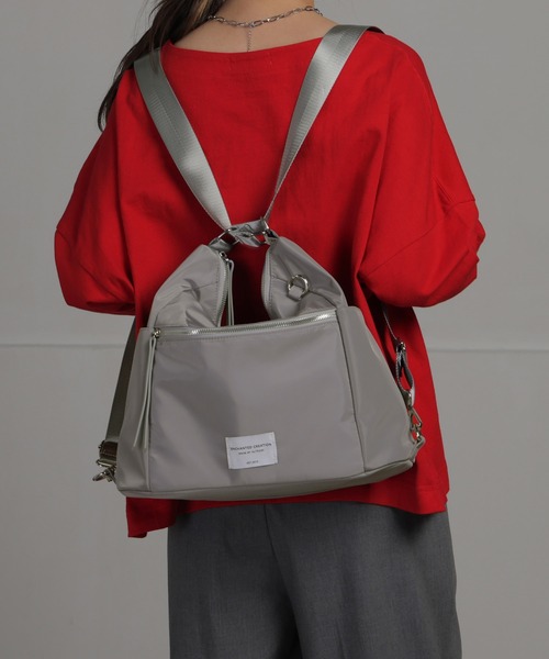 ALTROSE（アルトローズ）の「【A4可】3WAY トート リュック ショルダーバッグ バッグ テミー（バックパック/リュック・レディース・アイボリー/ブラック/グレー/レオパード・FREE）」の3枚目の写真