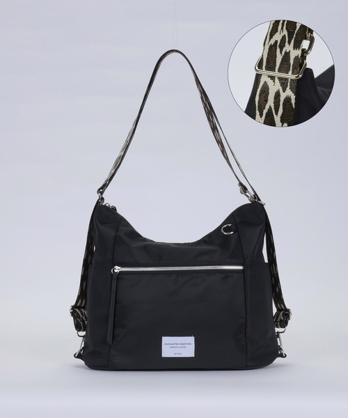 ALTROSE（アルトローズ）の「【A4可】3WAY トート リュック ショルダーバッグ バッグ テミー（バックパック/リュック・レディース・アイボリー/ブラック/グレー/レオパード・FREE）」の5枚目の写真