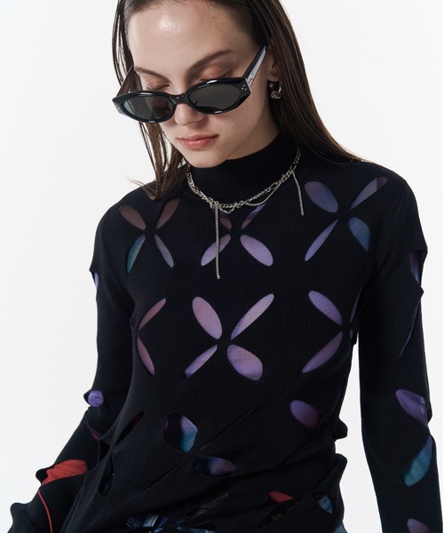 josemoon レースカッティングトップス LACE KNITTING TOP/レースカッティングトップス（ニット/セーター