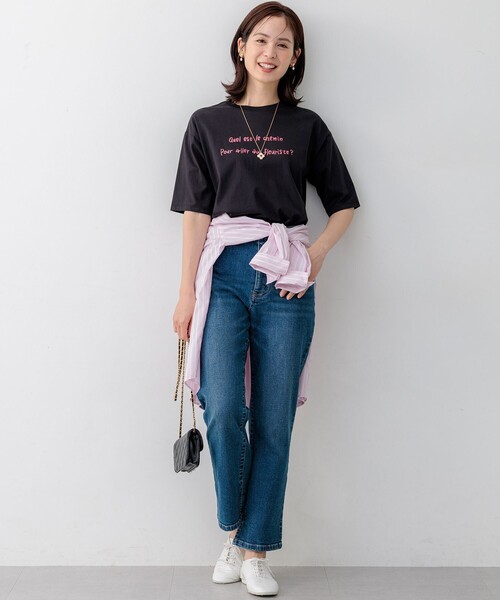 組曲(クミキョク)の「プリントTシャツ(Tシャツ/カットソー・レディース・ホワイト系/ブラック系・F)」の7枚目の写真