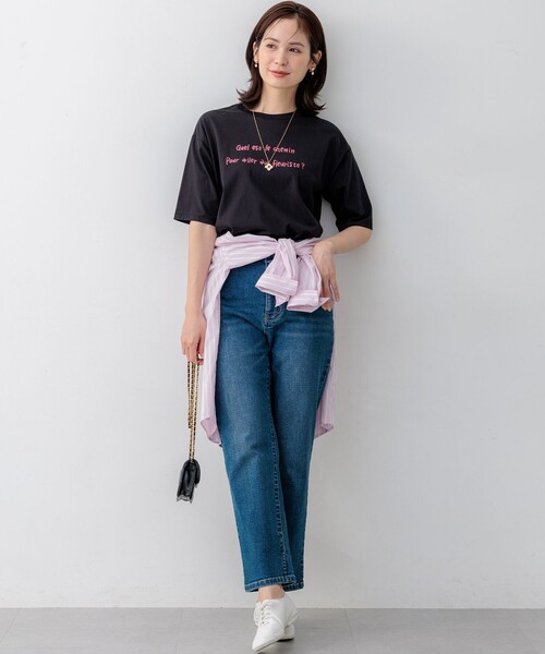 組曲(クミキョク)の「プリントTシャツ(Tシャツ/カットソー・レディース・ホワイト系/ブラック系・F)」の8枚目の写真