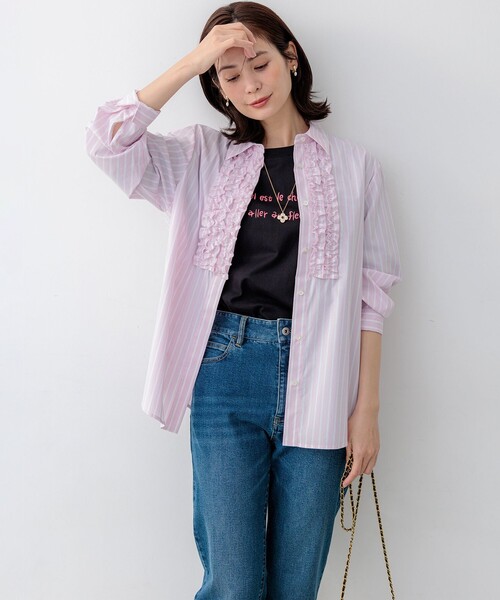 組曲(クミキョク)の「プリントTシャツ(Tシャツ/カットソー・レディース・ホワイト系/ブラック系・F)」の9枚目の写真