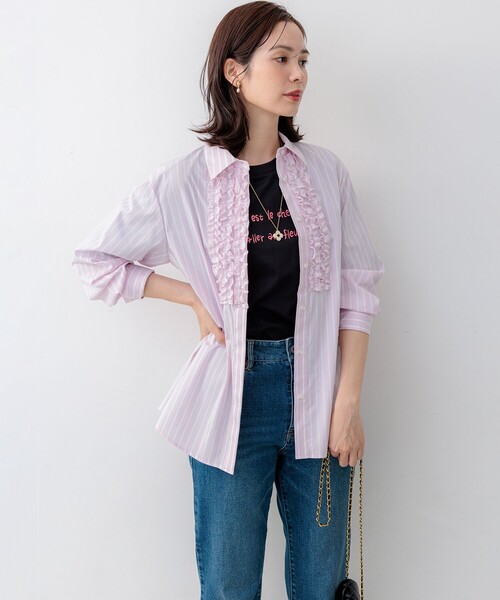 組曲(クミキョク)の「プリントTシャツ(Tシャツ/カットソー・レディース・ホワイト系/ブラック系・F)」の10枚目の写真