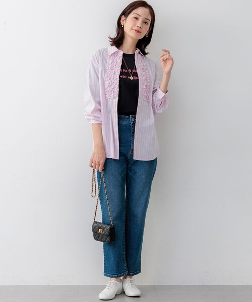 組曲(クミキョク)の「プリントTシャツ(Tシャツ/カットソー・レディース・ホワイト系/ブラック系・F)」の11枚目の写真