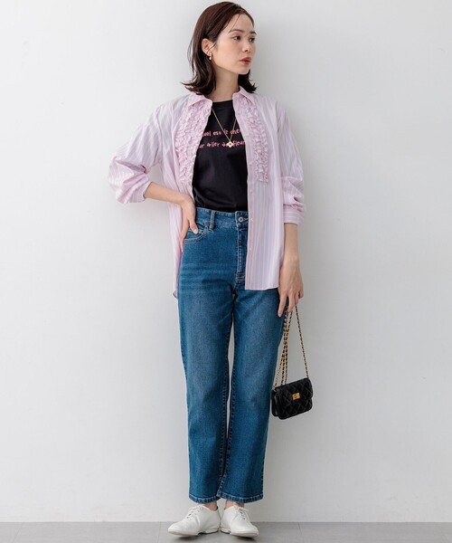 組曲(クミキョク)の「プリントTシャツ(Tシャツ/カットソー・レディース・ホワイト系/ブラック系・F)」の12枚目の写真