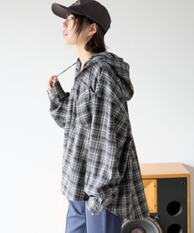 PBLIM | 《UNISEX》チェックフードシャツ(Tシャツ/カットソー)