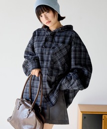 PBLIM | 《UNISEX》チェックフードシャツ(シャツ/ブラウス)