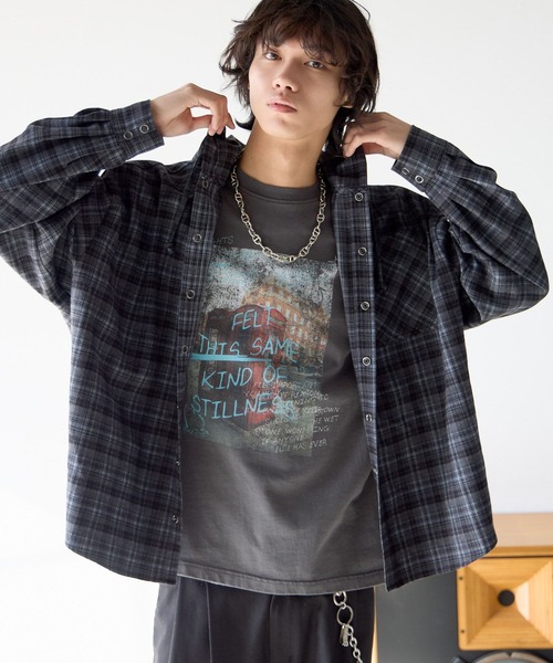 PBLIM（ページボーイリム）の「《UNISEX》チェックフードシャツ（シャツ/ブラウス・レディース・グレー/ブラック・FREE）」の20枚目の写真