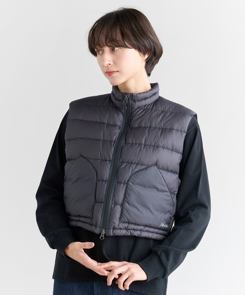 SHEER DOWN VEST W/シアーダウンベスト（ウィメンズ）（ダウンベスト