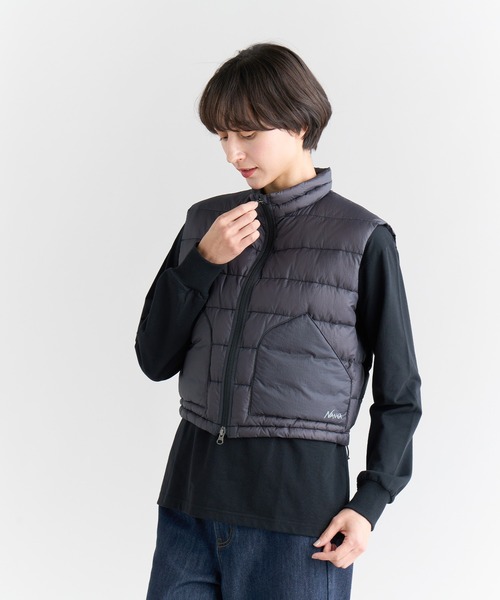 SHEER DOWN VEST W/シアーダウンベスト（ウィメンズ）（ダウンベスト