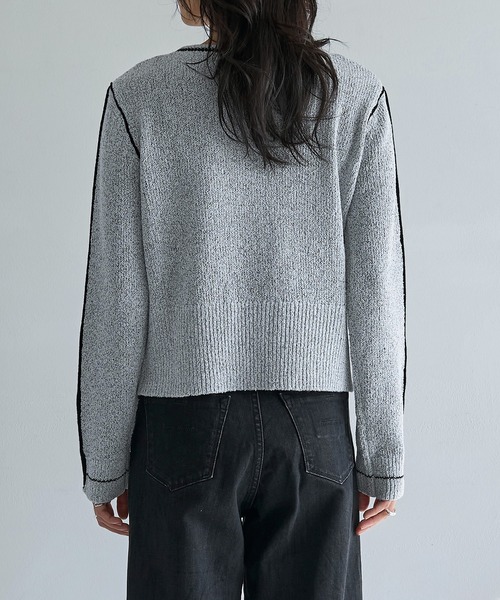 meilmada(メイルマダ)の「配色ニットカーディガン(カーディガン/ボレロ・レディース・グレー/ブラック・FREE)」の21枚目の写真