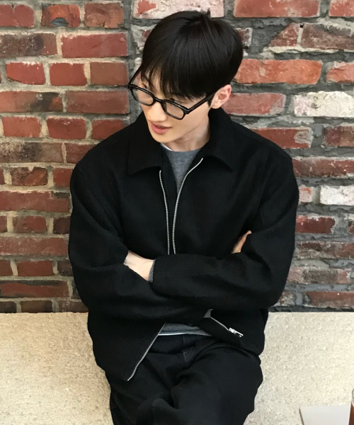 MINDBRIDGE（マインドブリッジ）の「[COUTURE]ウール混合ブークレジップアップブルゾン（ブルゾン・メンズ・ブラック・100/110/95/105）」の2枚目の写真