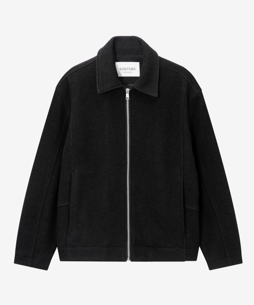 MINDBRIDGE（マインドブリッジ）の「[COUTURE]ウール混合ブークレジップアップブルゾン（ブルゾン・メンズ・ブラック・100/110/95/105）」の8枚目の写真
