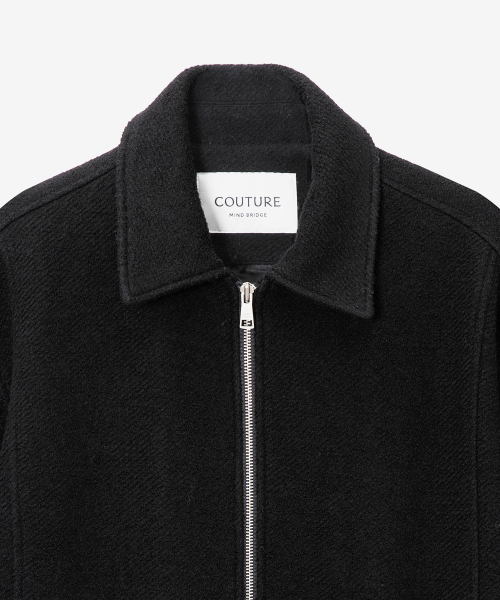 MINDBRIDGE（マインドブリッジ）の「[COUTURE]ウール混合ブークレジップアップブルゾン（ブルゾン・メンズ・ブラック・100/110/95/105）」の10枚目の写真