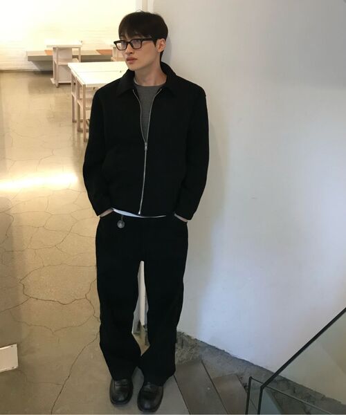 MINDBRIDGE（マインドブリッジ）の「[COUTURE]ウール混合ブークレジップアップブルゾン（ブルゾン・メンズ・ブラック・100/110/95/105）」の15枚目の写真