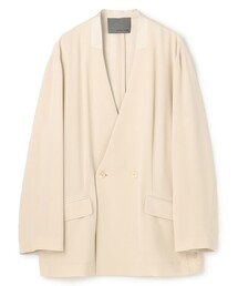 uncrave（アンクレイヴ）の「バックサテンジョーゼット ノーカラージャケット（ノーカラージャケット）」