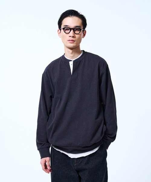 Henry neck Sweat / ヘンリーネックスウェット（スウェット）｜THE