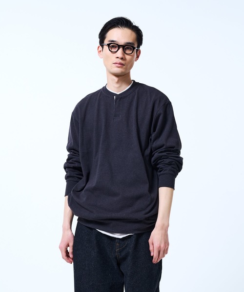 THE BOLDMAN(ザ ボールドマン)の「Henry neck Sweat / ヘンリーネックスウェット(スウェット・メンズ・ブルー/レッド/ブラック・LARGE/MEDIUM)」の6枚目の写真