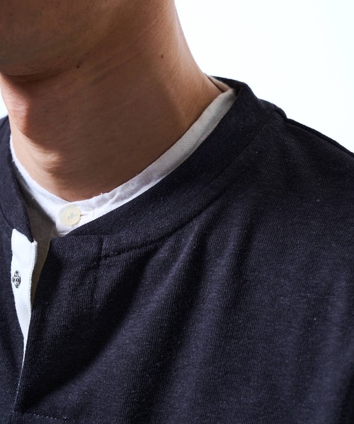 THE BOLDMAN(ザ ボールドマン)の「Henry neck Sweat / ヘンリーネックスウェット(スウェット・メンズ・ブルー/レッド/ブラック・LARGE/MEDIUM)」の10枚目の写真