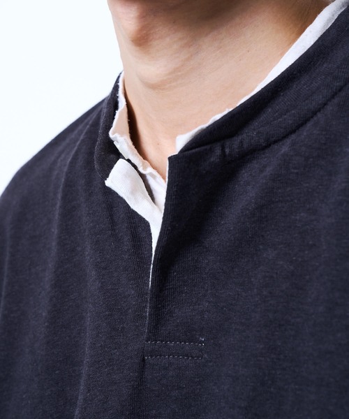 THE BOLDMAN(ザ ボールドマン)の「Henry neck Sweat / ヘンリーネックスウェット(スウェット・メンズ・ブルー/レッド/ブラック・LARGE/MEDIUM)」の12枚目の写真