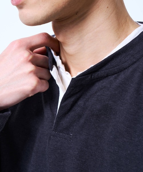 THE BOLDMAN(ザ ボールドマン)の「Henry neck Sweat / ヘンリーネックスウェット(スウェット・メンズ・ブルー/レッド/ブラック・LARGE/MEDIUM)」の13枚目の写真