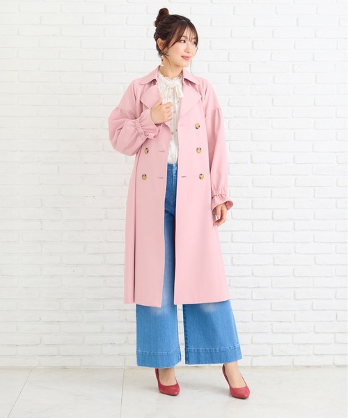 Rose Tiara(ローズティアラ)の「ギャザートレンチコート(トレンチコート・レディース・ブラック/ピンク/ベージュ・38/42)」の16枚目の写真