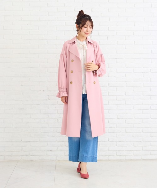 Rose Tiara(ローズティアラ)の「ギャザートレンチコート(トレンチコート・レディース・ブラック/ピンク/ベージュ・38/42)」の19枚目の写真