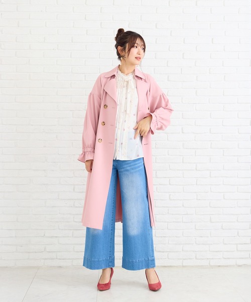 Rose Tiara(ローズティアラ)の「ギャザートレンチコート(トレンチコート・レディース・ブラック/ピンク/ベージュ・38/42)」の22枚目の写真