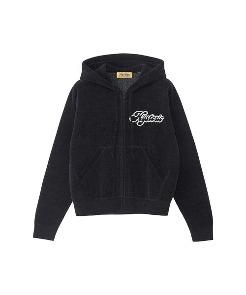 HYSTERIC GLAMOUR(ヒステリックグラマー)の「HYSTERIC GIRL編込 パーカー(パーカー・レディース・ブラック/ブルー/ピンク・FREE)」の2枚目の写真