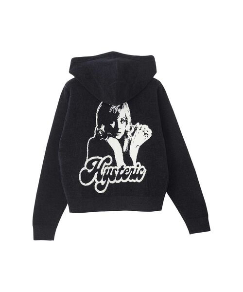 HYSTERIC GLAMOUR(ヒステリックグラマー)の「HYSTERIC GIRL編込 パーカー(パーカー・レディース・ブラック/ブルー/ピンク・FREE)」の5枚目の写真