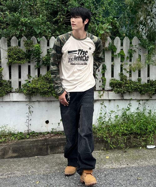 VENHIT(ベンヒット)の「MRT カモ レグラン ロングスリーブ(Tシャツ/カットソー・レディース・ブラック/アイボリー・MEDIUM/LARGE/X-LARGE)」の13枚目の写真
