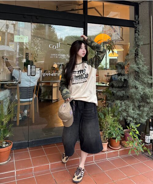 VENHIT(ベンヒット)の「MRT カモ レグラン ロングスリーブ(Tシャツ/カットソー・レディース・ブラック/アイボリー・MEDIUM/LARGE/X-LARGE)」の14枚目の写真
